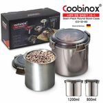 Coobinox® Airtight Stainless Steel Food Container Set (CO-32-05) - SUS 304 Multi-Diameter Set (800ml & 1,200ml)